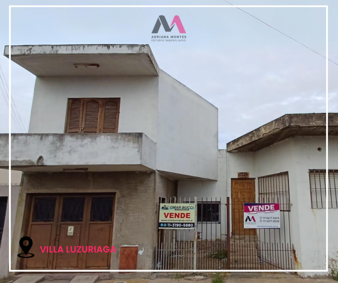 VENTA DE CASA DE 3 AMBIENTES EN VILLA LUZURIAGA