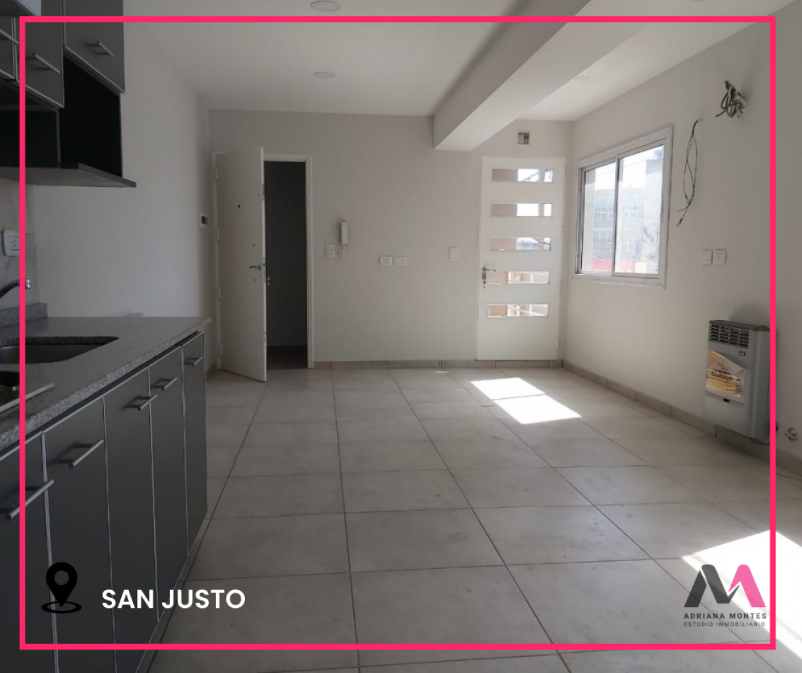 ALQUILER de departamento monoambiente en San Justo